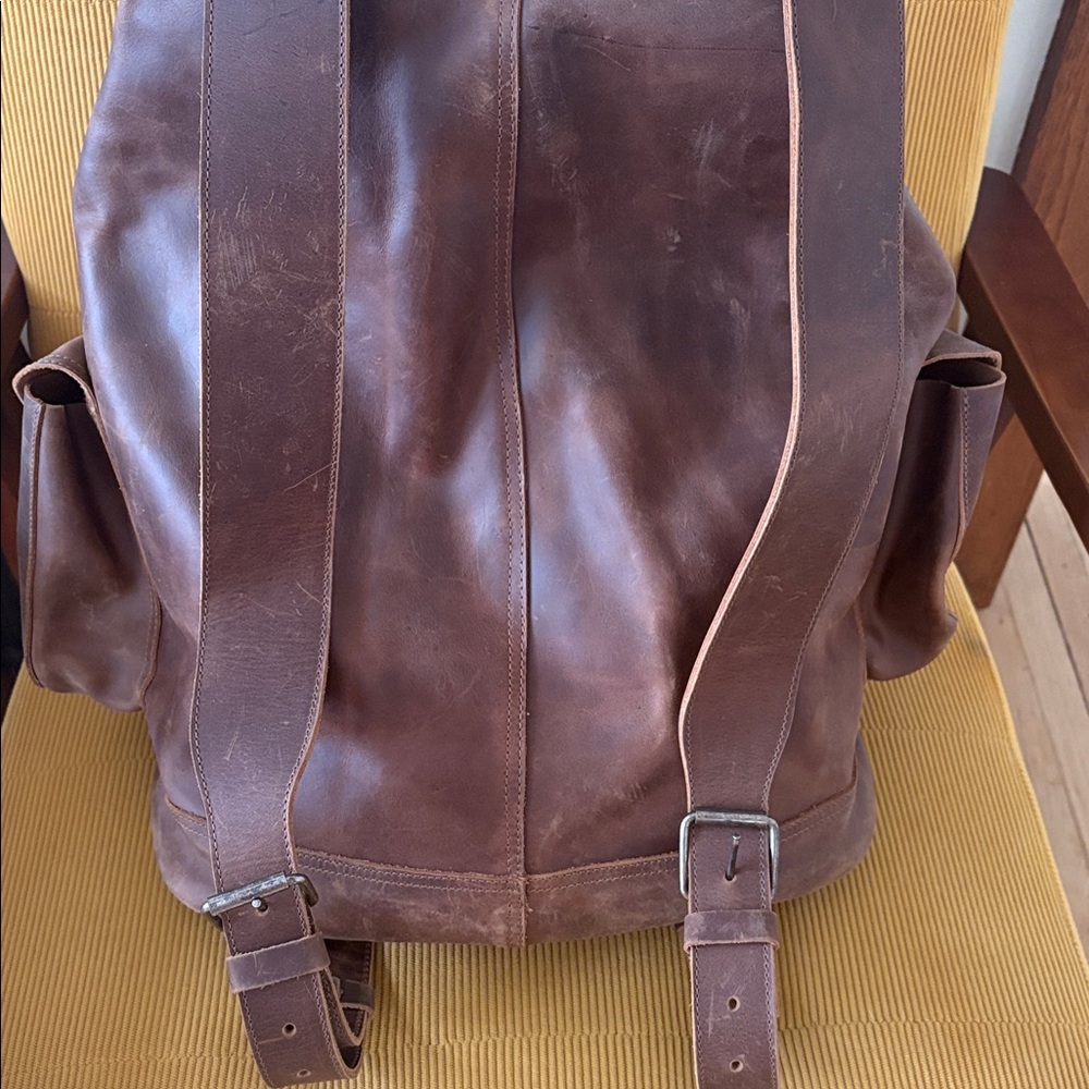 Vintage Large Leather Backpack - image 6